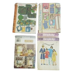 Vintage Home Accessories Patterns Lot of 5